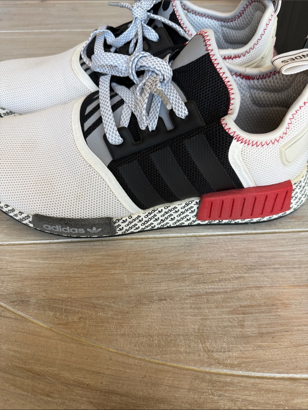 Adidas NMD R1 Boost Print White Black Red - Picture 6 of 13